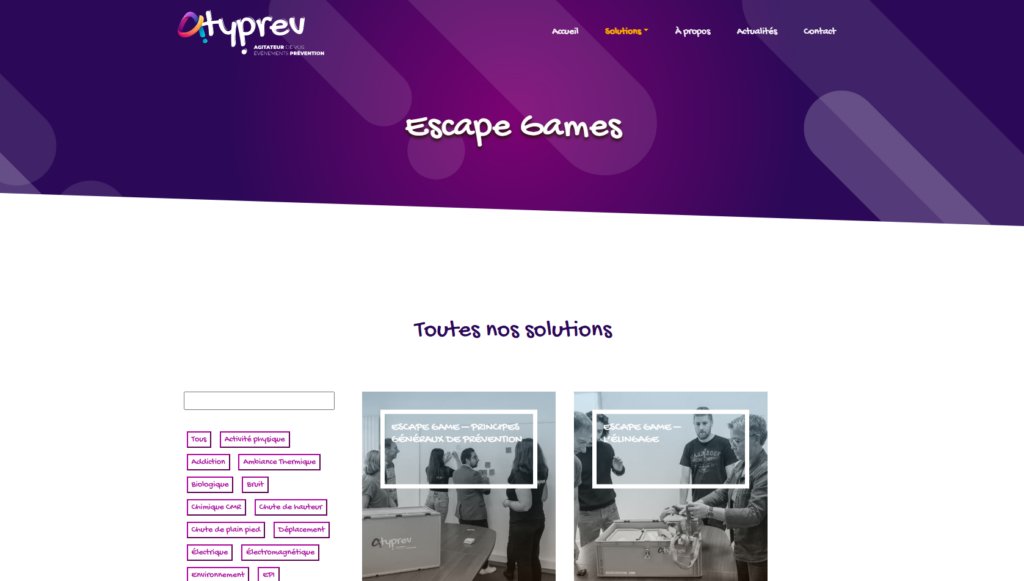 escape game prévention